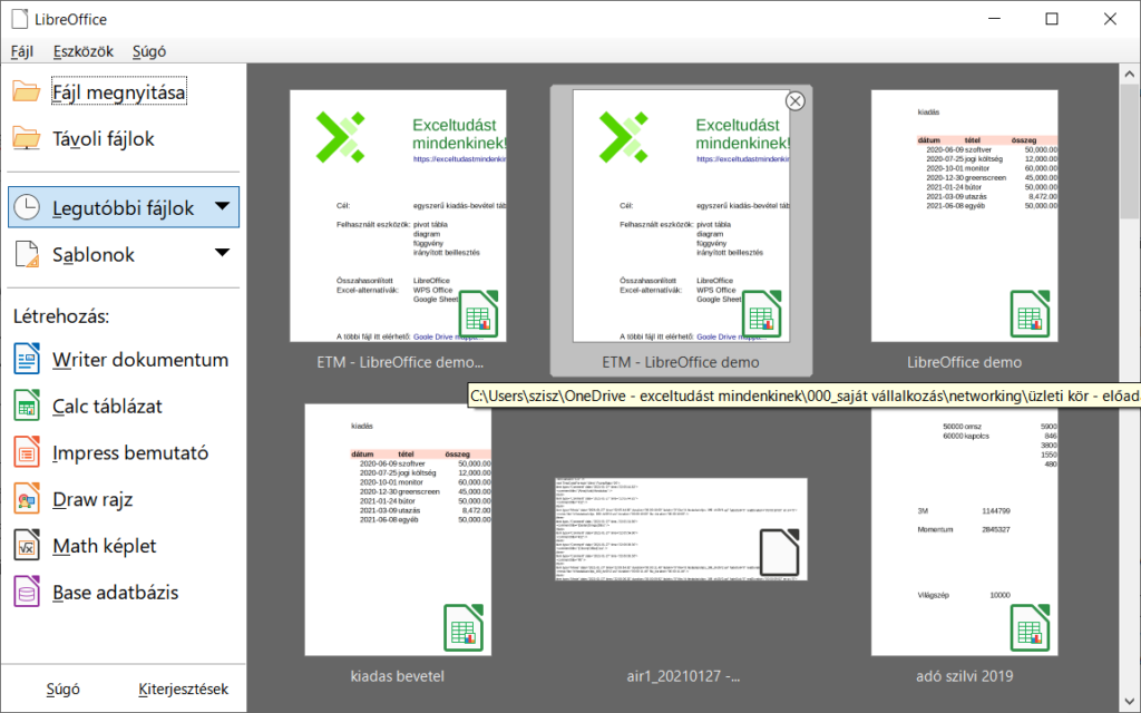 libreOffice nyitokép